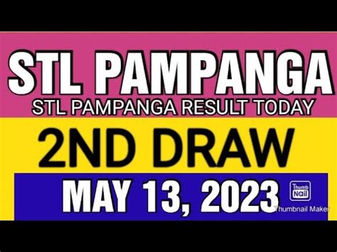 STL PAMPANGA RESULT TODAY May 25 2023 2nd LIVE .